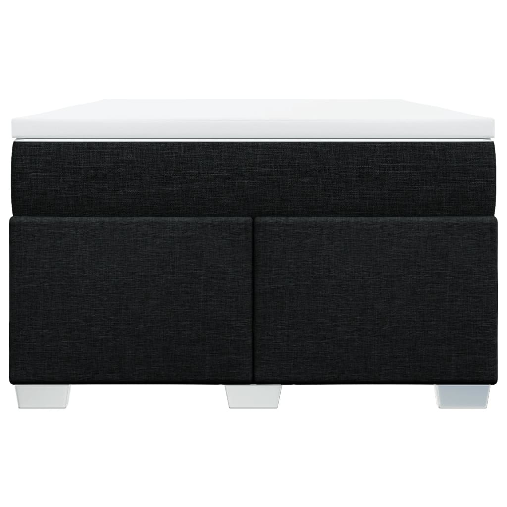 Boxspring met matras stof zwart 120x200 cm
