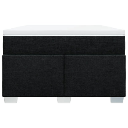 Boxspring met matras stof zwart 120x200 cm