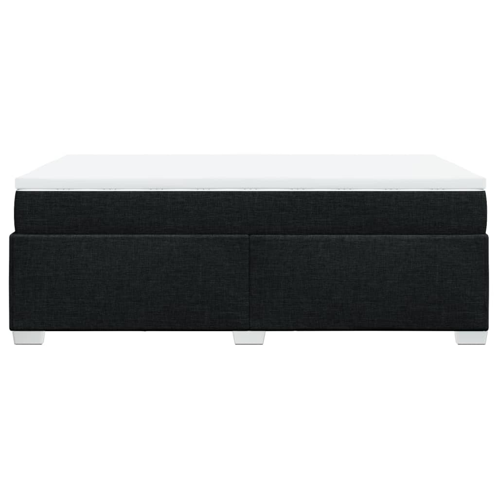 Boxspring met matras stof zwart 120x200 cm