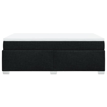 Boxspring met matras stof zwart 120x200 cm