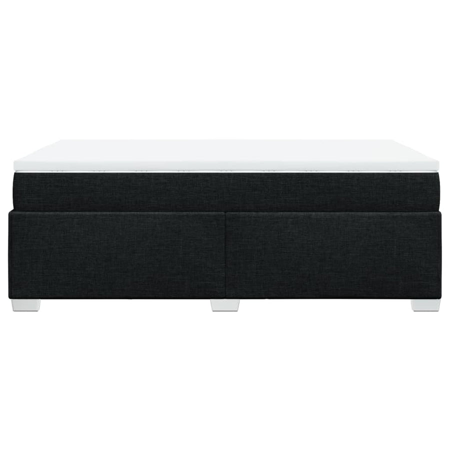 Boxspring met matras stof zwart 120x200 cm