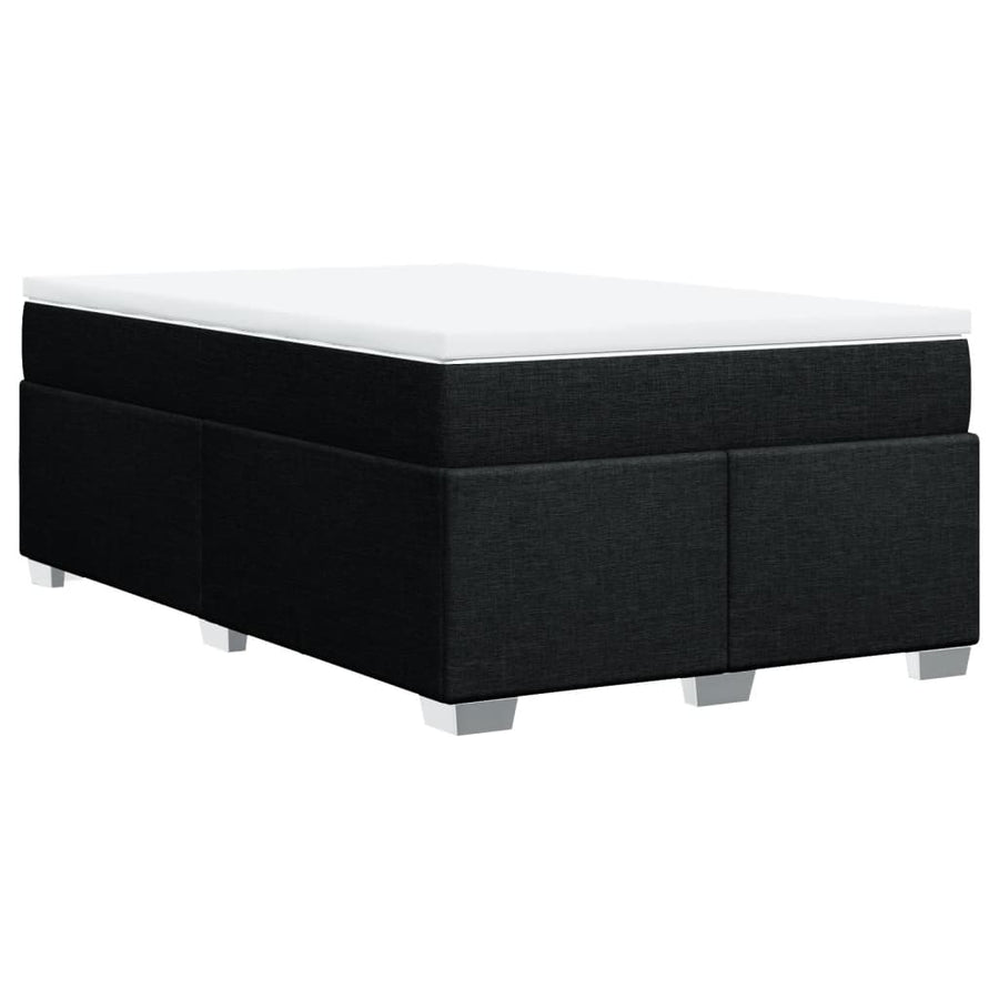Boxspring met matras stof zwart 120x200 cm