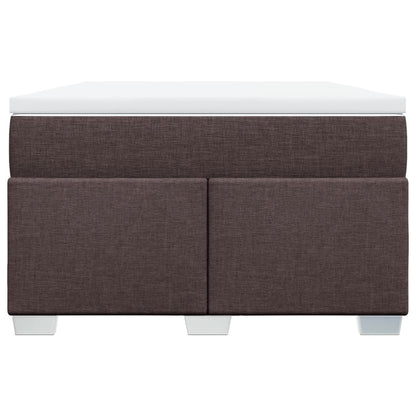 Boxspring met matras stof donkerbruin 120x200 cm