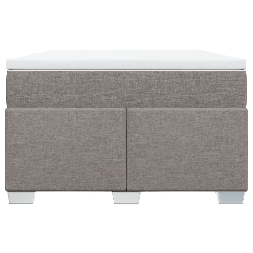 Boxspring met matras stof taupe 120x200 cm