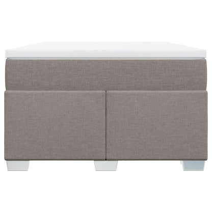 Boxspring met matras stof taupe 120x200 cm