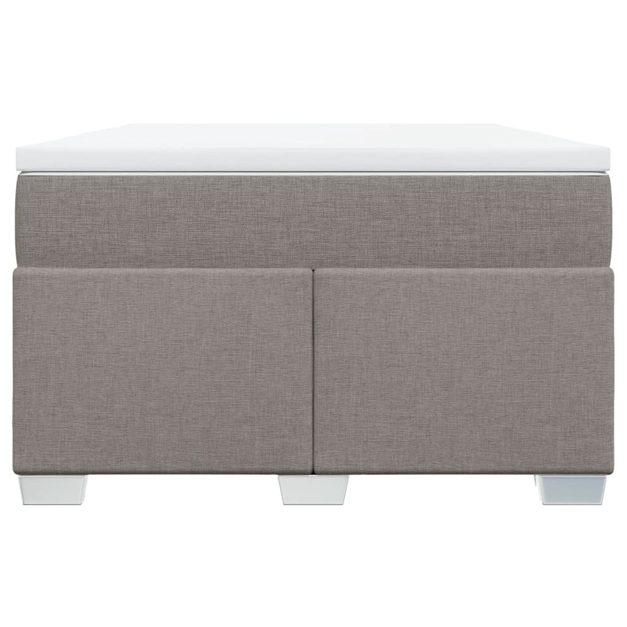 Boxspring met matras stof taupe 120x200 cm
