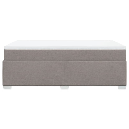 Boxspring met matras stof taupe 120x200 cm