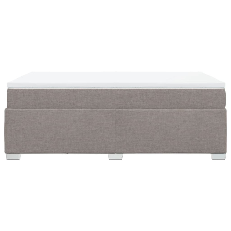 Boxspring met matras stof taupe 120x200 cm