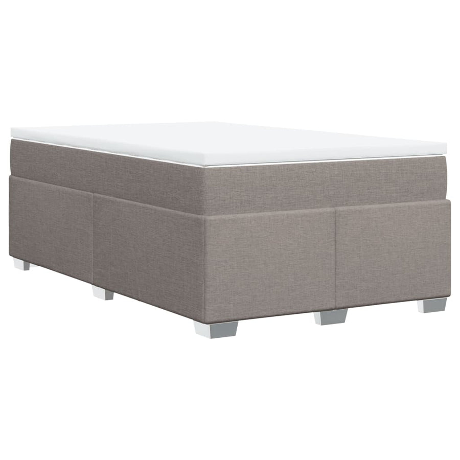 Boxspring met matras stof taupe 120x200 cm