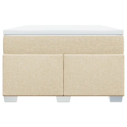 Boxspring met matras stof crèmekleurig 120x200 cm