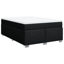 Boxspring met matras stof zwart 140x190 cm