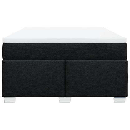 Boxspring met matras stof zwart 140x190 cm