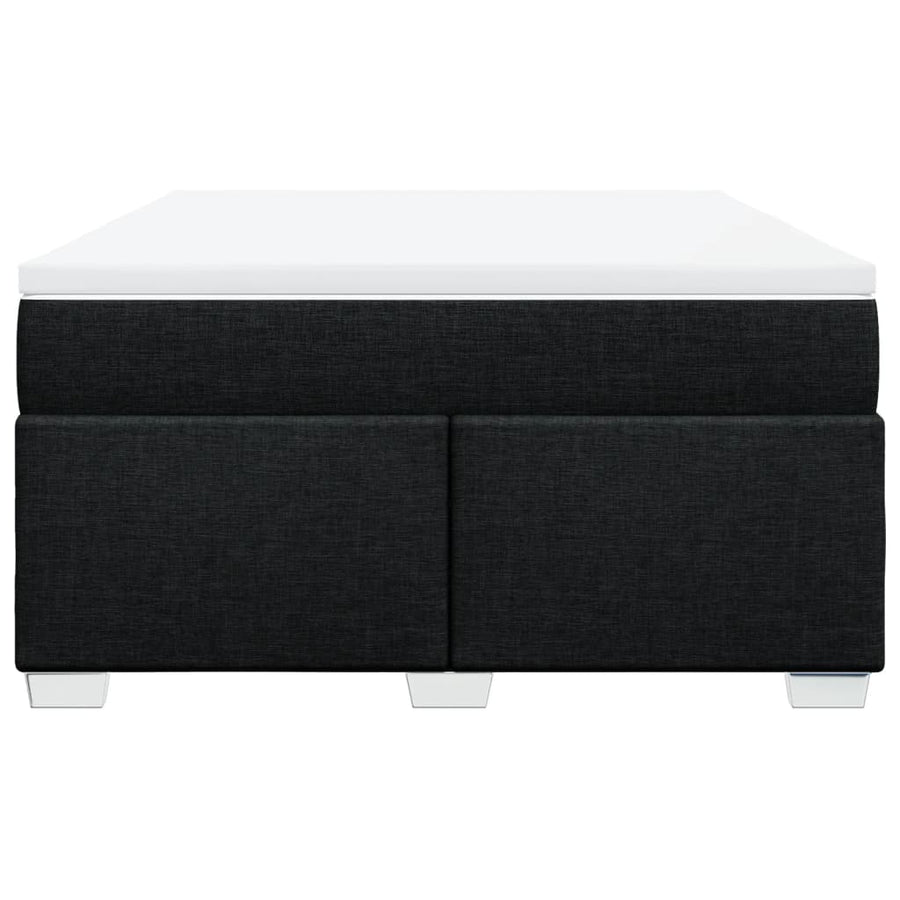 Boxspring met matras stof zwart 140x190 cm