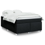 Boxspring met matras 140x190 cm zwart