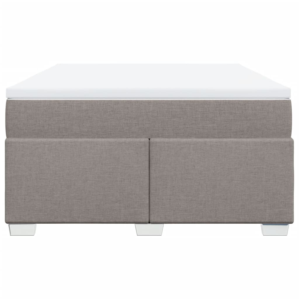 Boxspring met matras stof taupe 140x190 cm