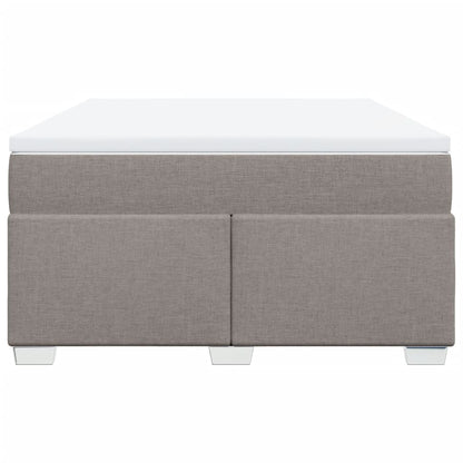 Boxspring met matras stof taupe 140x190 cm