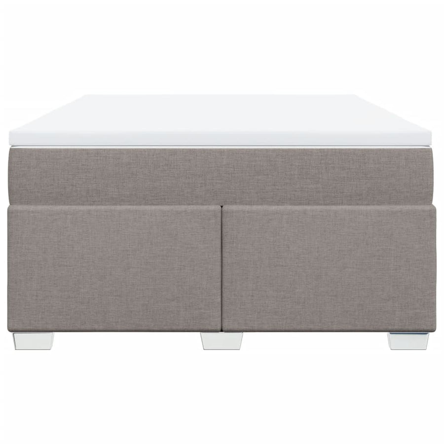 Boxspring met matras stof taupe 140x190 cm