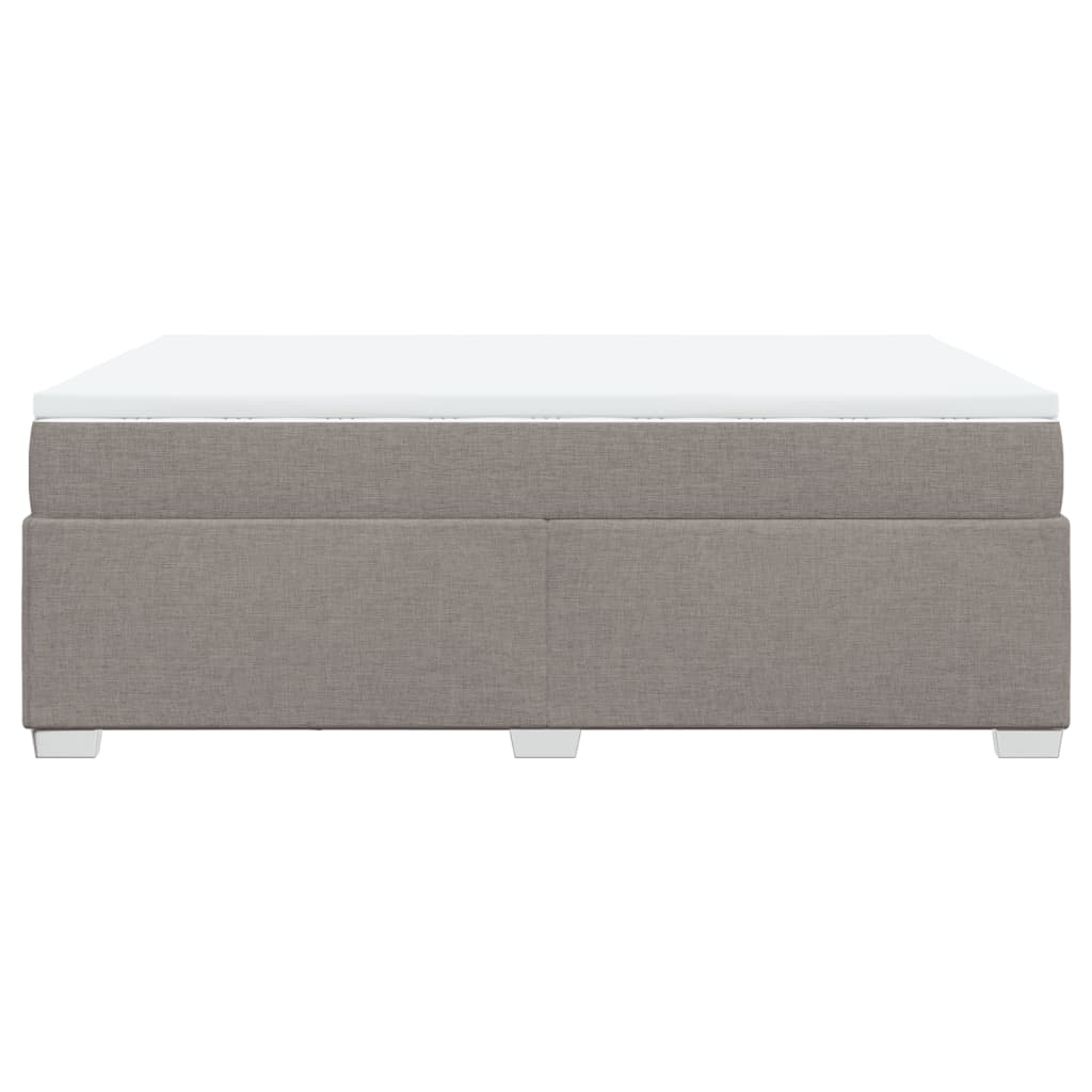 Boxspring met matras stof taupe 140x190 cm