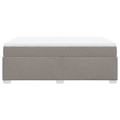 Boxspring met matras stof taupe 140x190 cm