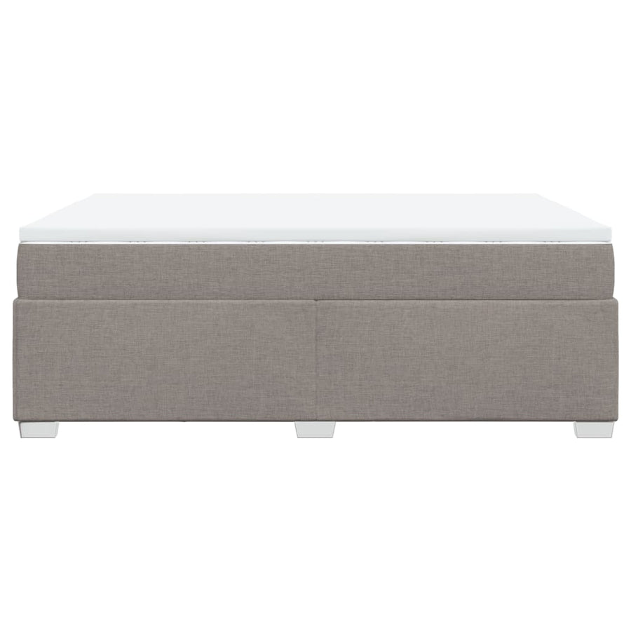 Boxspring met matras stof taupe 140x190 cm