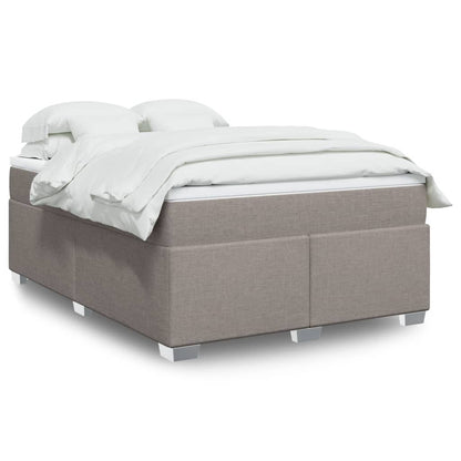 Boxspring met matras stof taupe 140x190 cm
