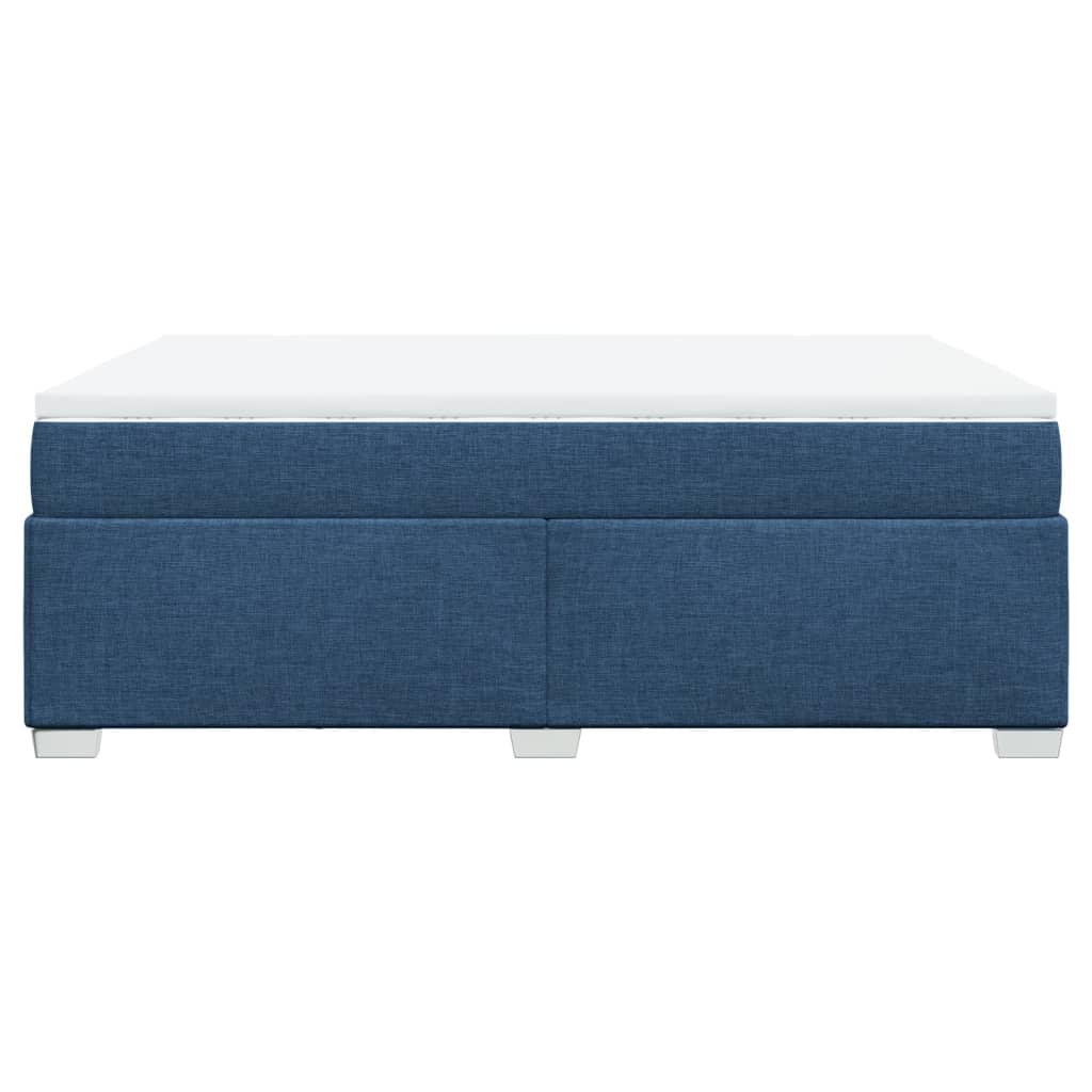 Boxspring met matras stof blauw 140x190 cm