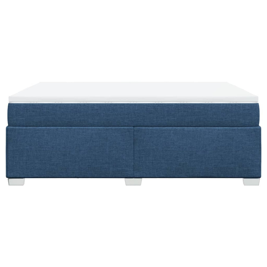 Boxspring met matras stof blauw 140x190 cm