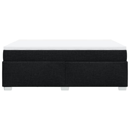 Boxspring met matras stof zwart 140x200 cm