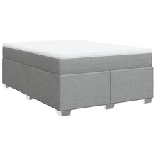 Boxspring met matras stof lichtgrijs 160x200 cm
