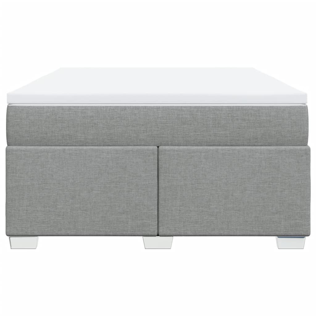 Boxspring met matras stof lichtgrijs 160x200 cm