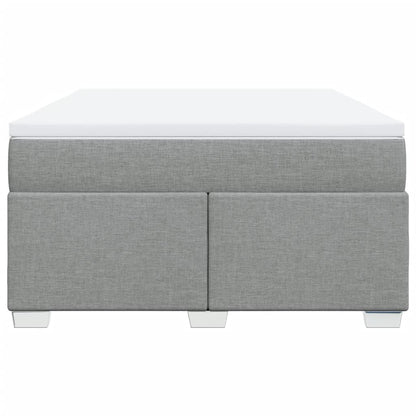 Boxspring met matras stof lichtgrijs 160x200 cm