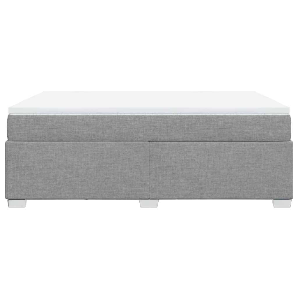 Boxspring met matras stof lichtgrijs 160x200 cm