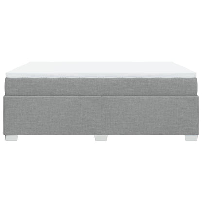 Boxspring met matras stof lichtgrijs 160x200 cm