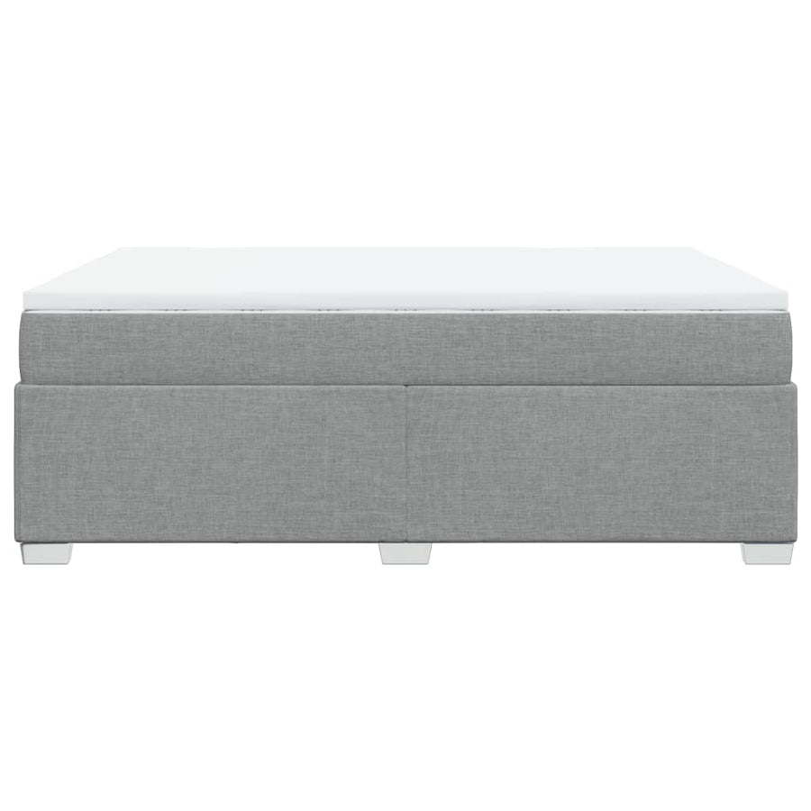 Boxspring met matras stof lichtgrijs 160x200 cm