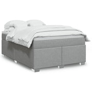 Boxspring met matras 160x200 cm lichtgrijs