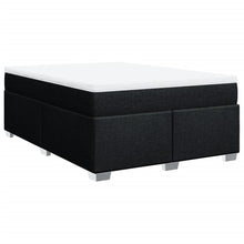 Boxspring met matras stof zwart 160x200 cm