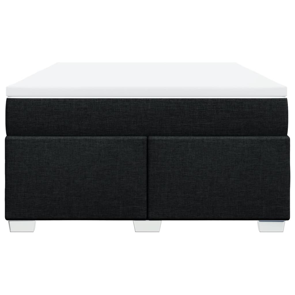 Boxspring met matras stof zwart 160x200 cm