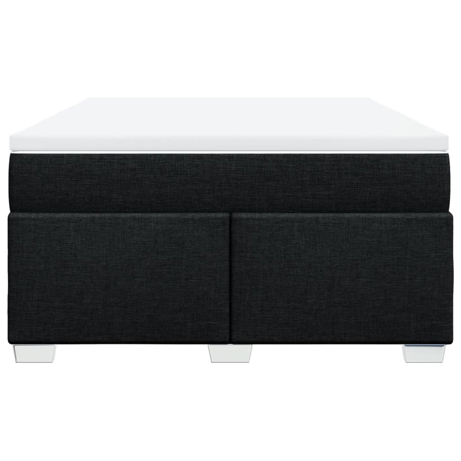 Boxspring met matras stof zwart 160x200 cm