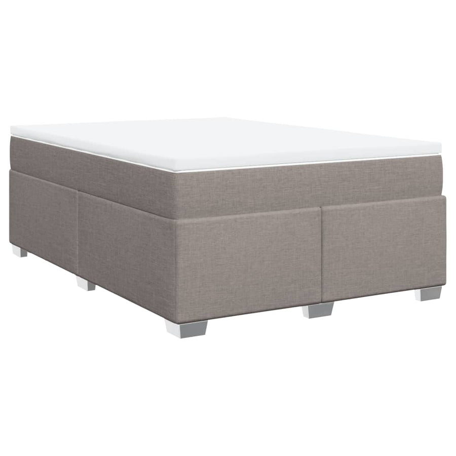 Boxspring met matras stof taupe 160x200 cm