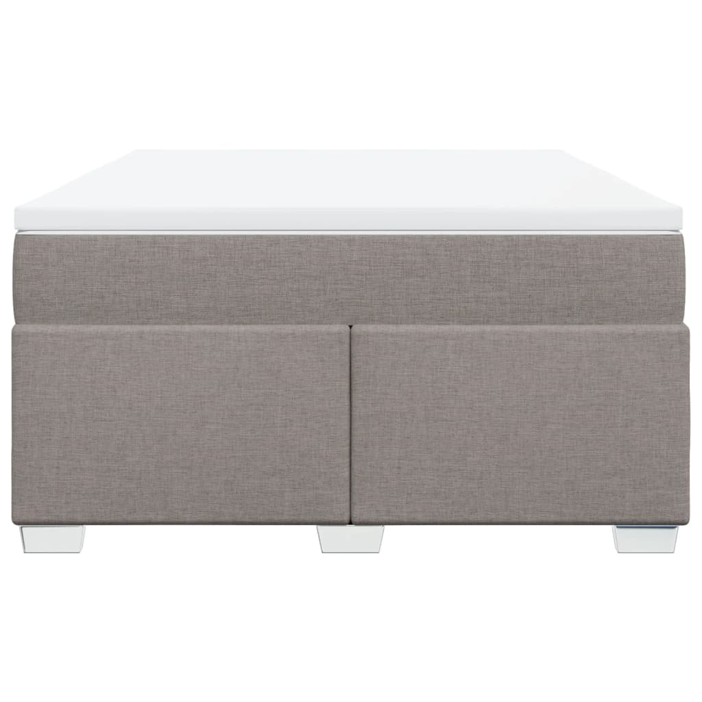 Boxspring met matras stof taupe 160x200 cm