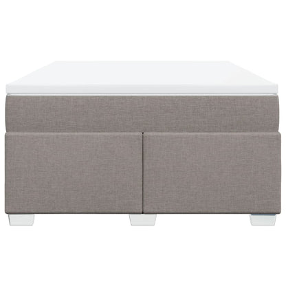 Boxspring met matras stof taupe 160x200 cm