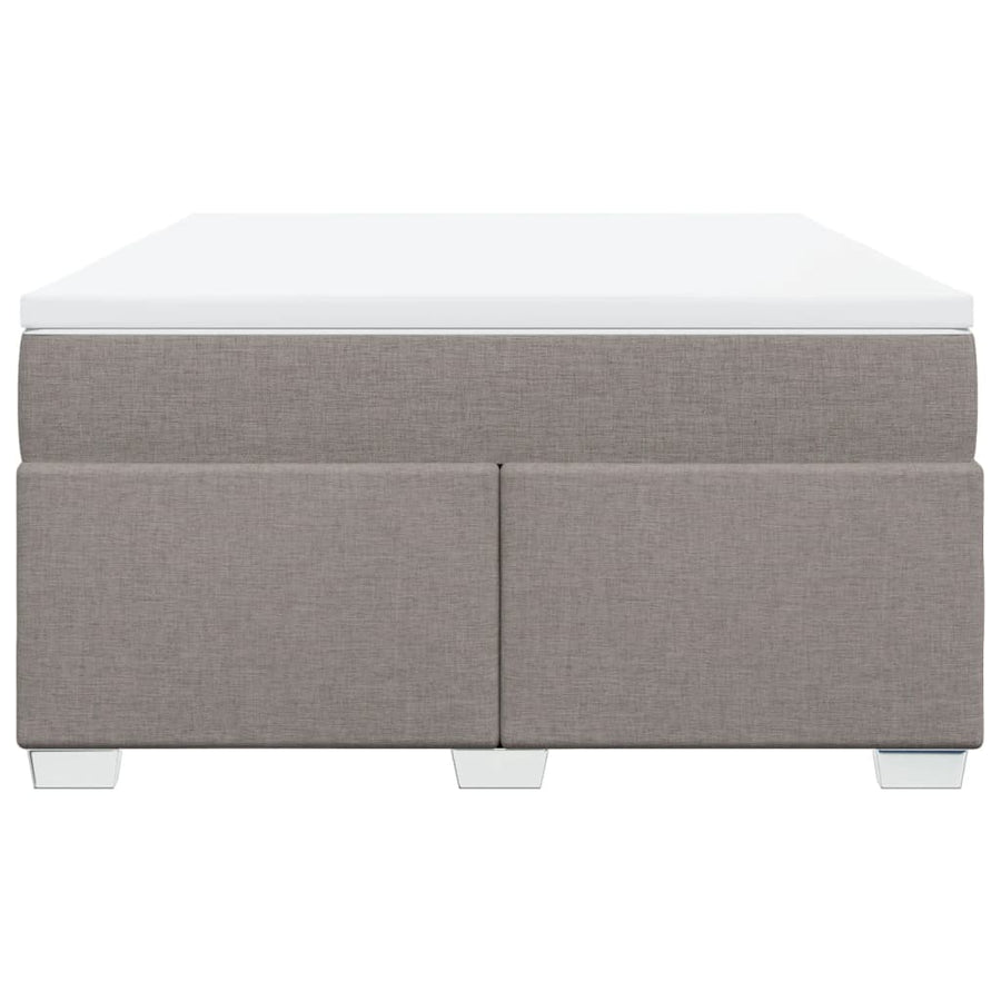 Boxspring met matras stof taupe 160x200 cm