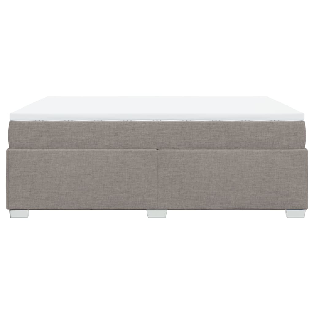 Boxspring met matras stof taupe 160x200 cm
