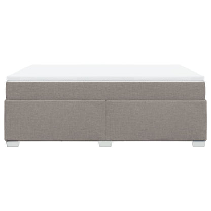 Boxspring met matras stof taupe 160x200 cm