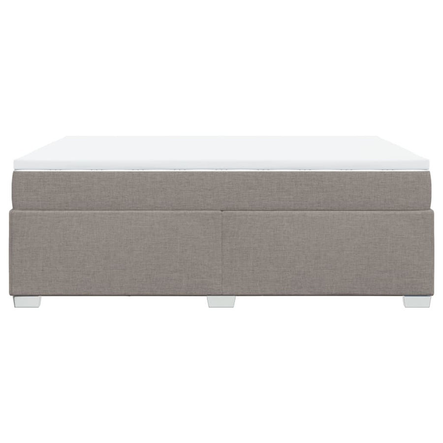 Boxspring met matras stof taupe 160x200 cm