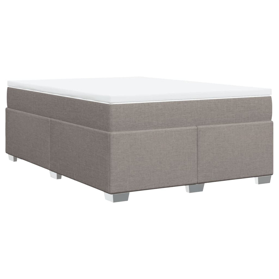 Boxspring met matras stof taupe 160x200 cm