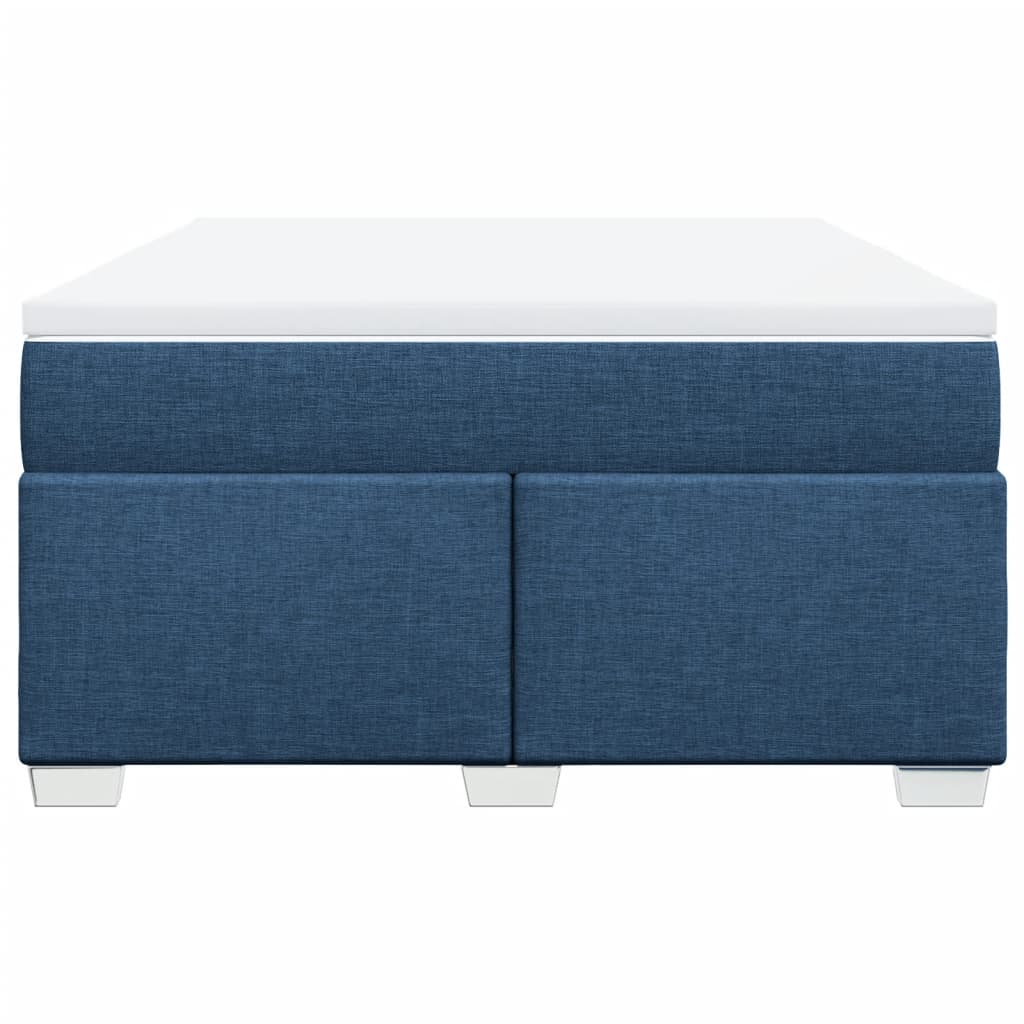 Boxspring met matras stof blauw 160x200 cm