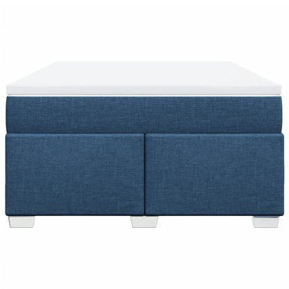 Boxspring met matras stof blauw 160x200 cm
