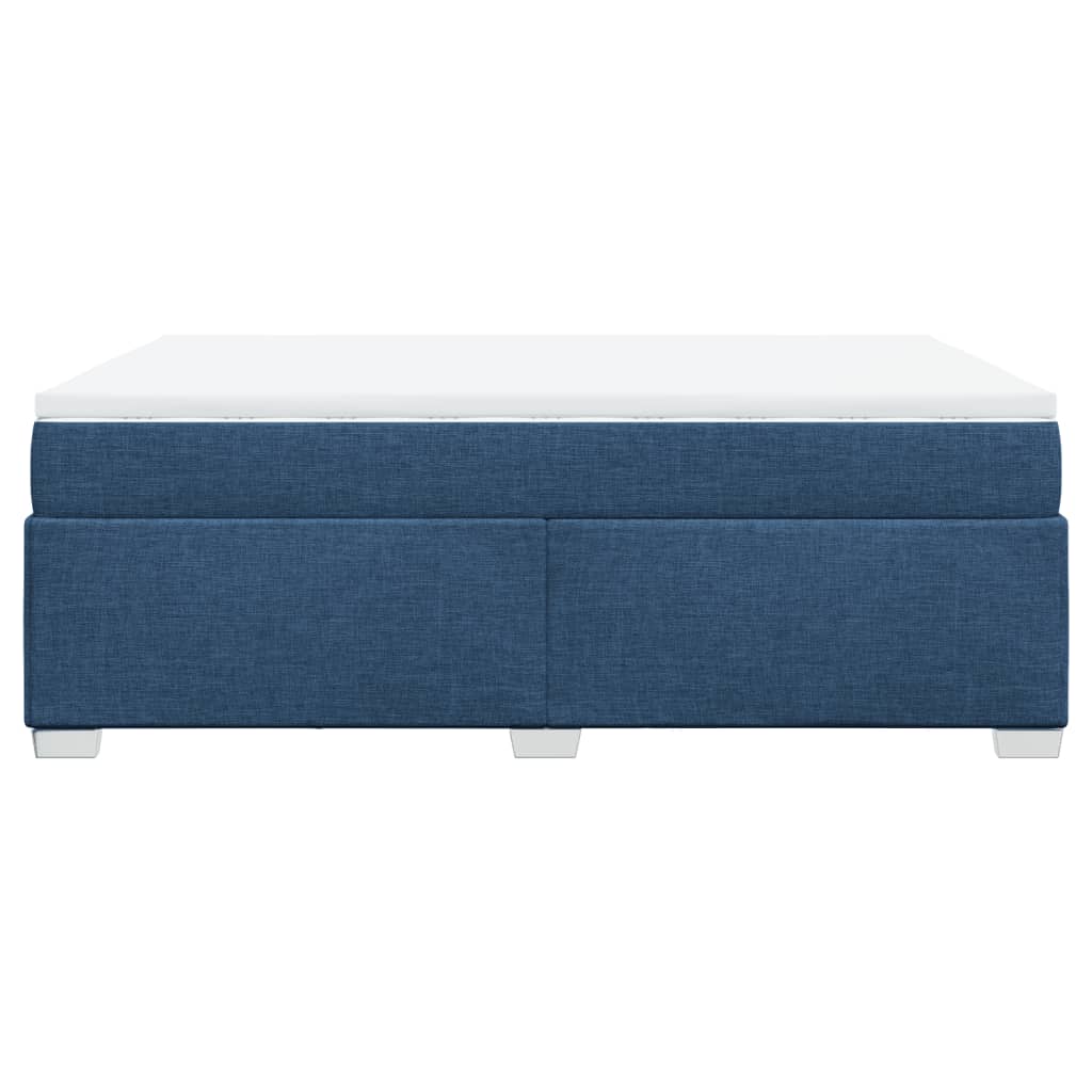 Boxspring met matras stof blauw 160x200 cm