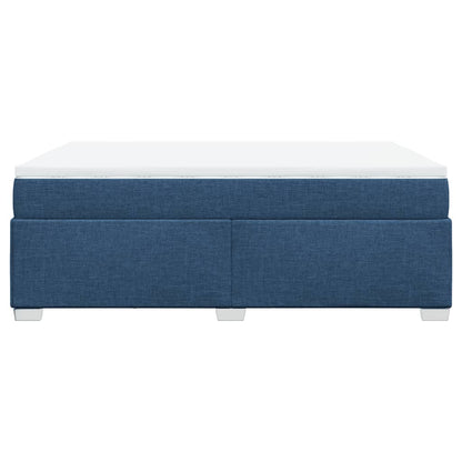 Boxspring met matras stof blauw 160x200 cm